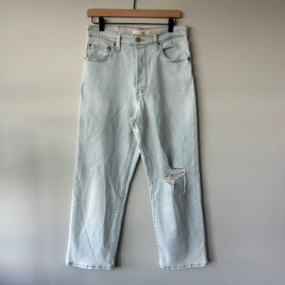 Levi's Denim - Levi’s Jeans Ribcage Straight Ankle Light Wash Denim Size 30x27 Womens High Rise